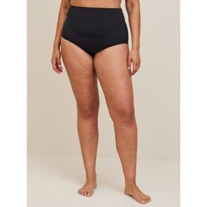 Torrid NEW High Waist Smooth UPF Protection 40+ Swim Bottom Deep Black Size 6X